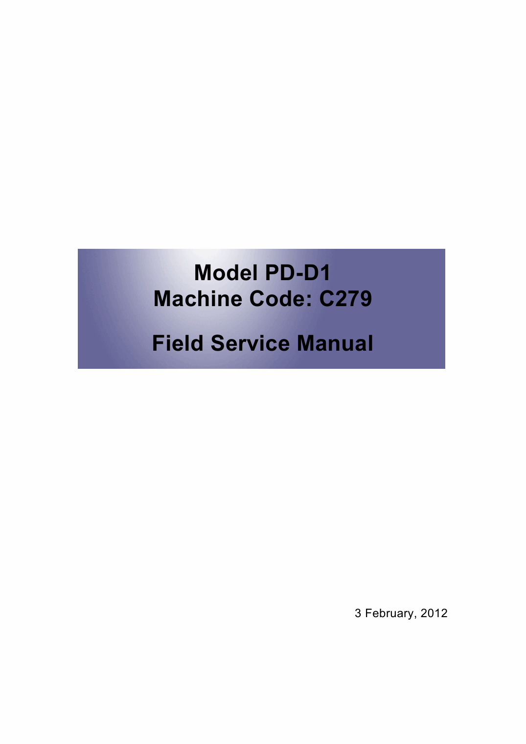 RICOH Aficio DD-4450 DD4450P DD4450CP C277 C278 C279 Service Manual-1